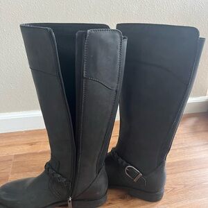 earth Women's Black Mira Round Toe High Shaft Casual Boots